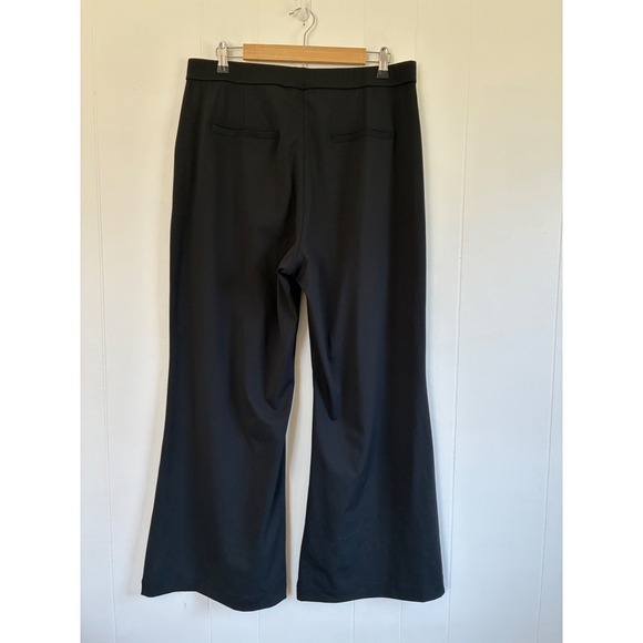 Halara Black High Waisted Wide Leg Pleated Trousers Business Casual Pants XL 34W - Picture 7 of 8